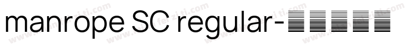 manrope SC regular字体转换